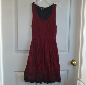 Maroon lace dress